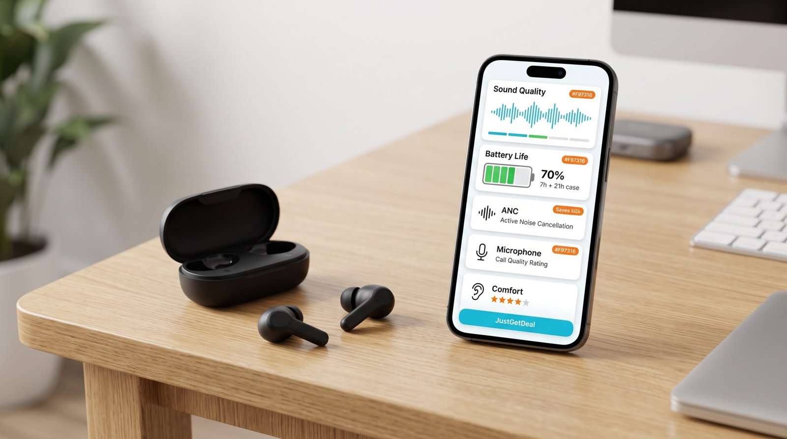 Wireless earbuds buying guide showing the most important features to compare