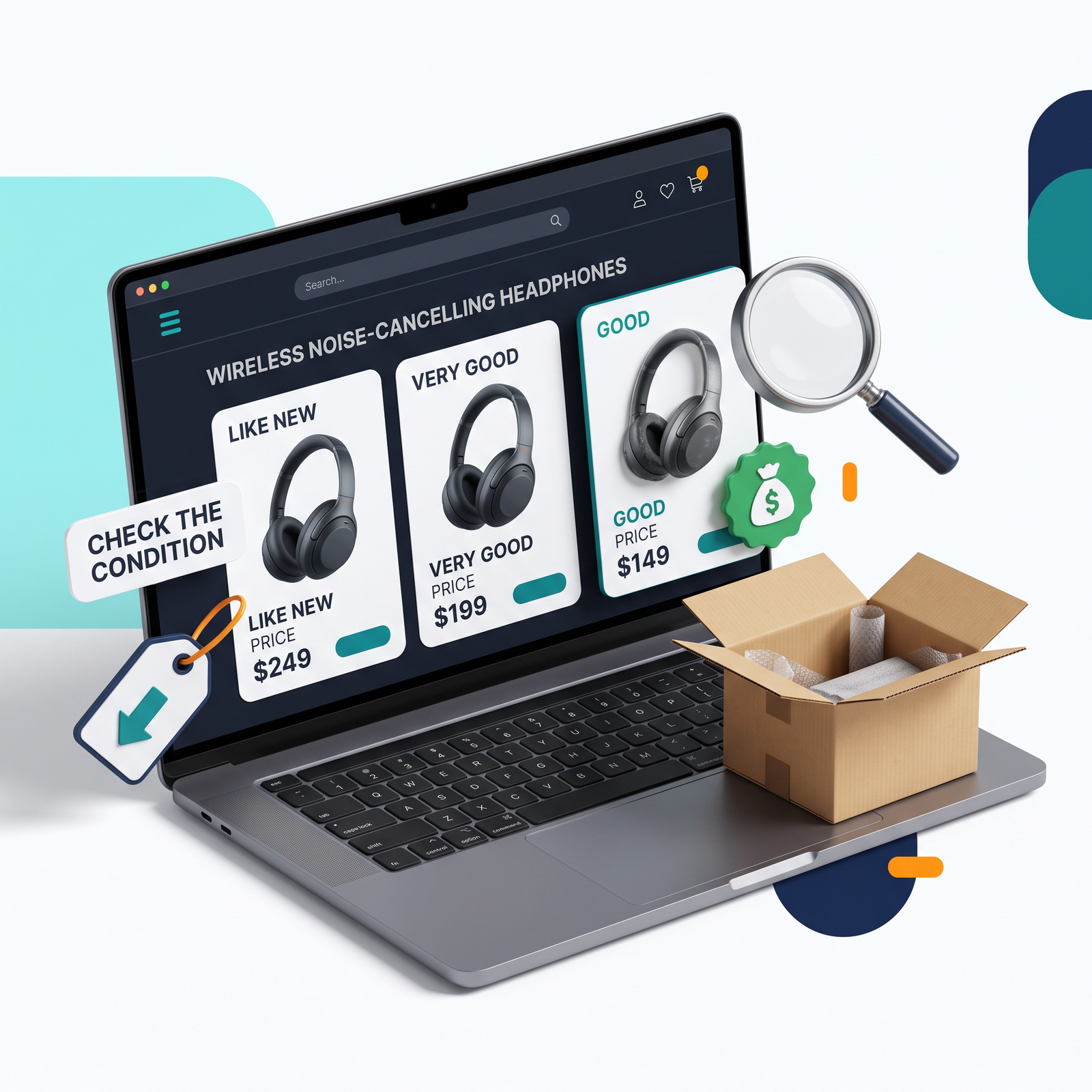 Amazon Resale and used product condition comparison for saving money